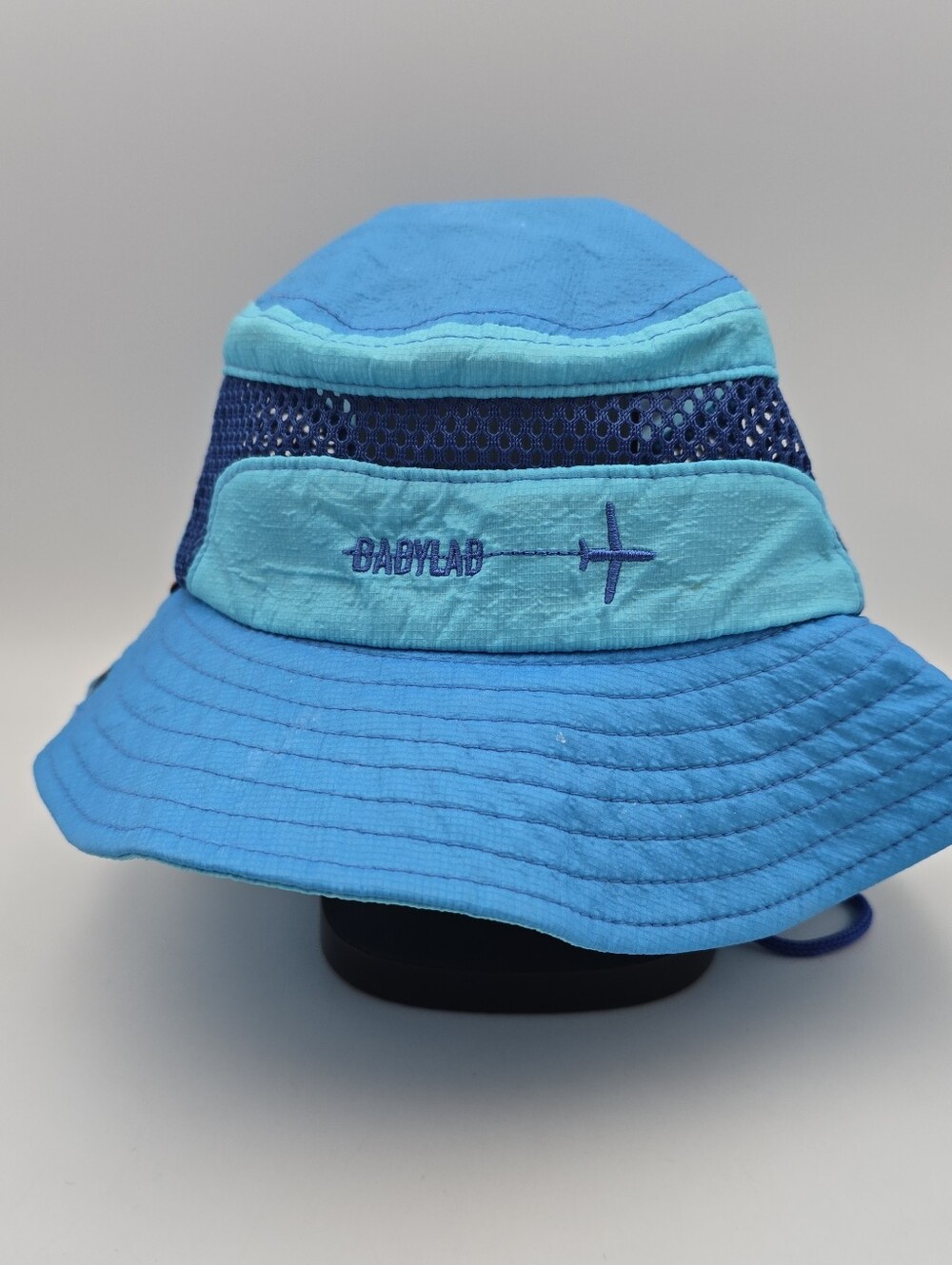 Babylab Blue Bucket Sun Hat w/ Chin Strap Size 52